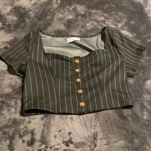 Hollister square neck crop top